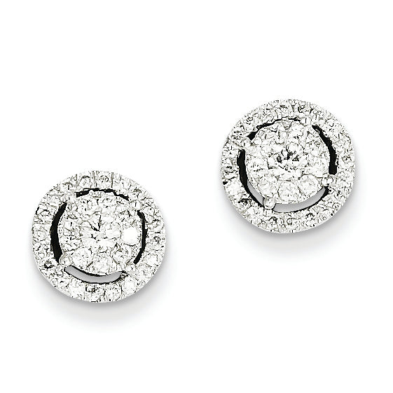 0.5 Carat 14K White Gold Diamond Earrings