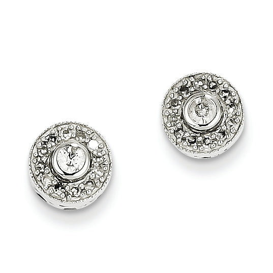 0.3 Carat 14K White Gold 0.25ct Diamond Round Post Earrings