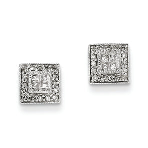 0.3 Carat 14K White Gold Diamond Post Earrings