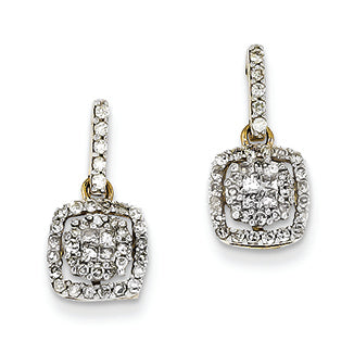 0.5 Carat 14K Gold Diamond Post Dangle Earrings