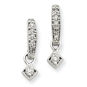 0.2 Carat 14K White Gold Vintage Diamond Earrings