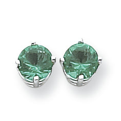1.6 Carat 14K Gold Mount St. Helens Diamond round stud earring