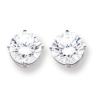14K White Gold 9mm Cubic Zirconia earring