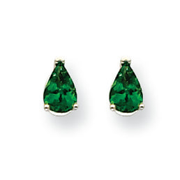 0.8 Carat 14K White Gold Tsavorite Earrings