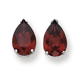 4.6 Carat 14K White Gold 10x7mm Pear Garnet earring