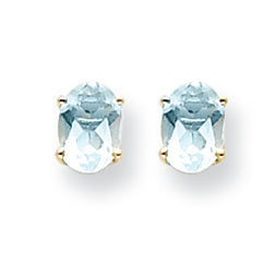 1.4 Carat 14K Gold Aquamarine Earrings