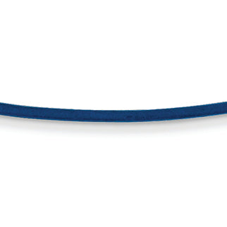 14K Gold 1.5mm 18in Royal Blue Leather Cord Necklace 18 Inches
