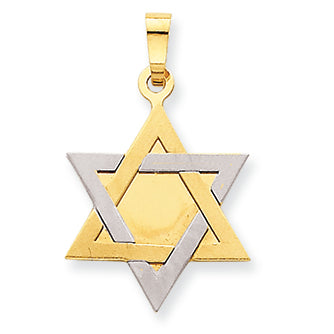 14K Gold Two-tone Star of David