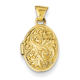 14K Gold Oval Locket