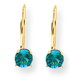 1.1 Carat 14K Gold 5mm Mount St. Helens leverback earring