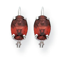 2.2 Carat 14K Gold Rhodalite Garnet Diamond oval leverback earring