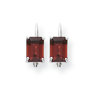 2.7 Carat 14K Gold Rhodalite Garnet Diamond emerald leverback earring