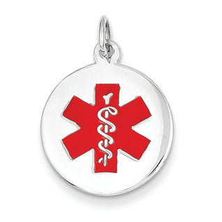 14K White Gold Medical Jewelry Pendant