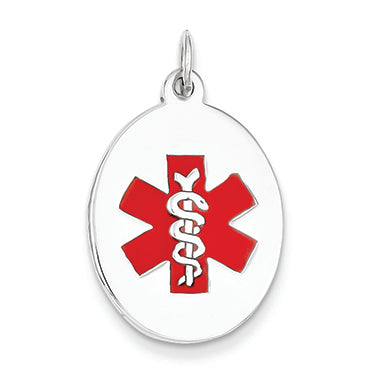 14K White Gold Medical Jewelry Pendant