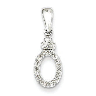0.1 Carat 14K White Gold Vintage Diamond Pendant