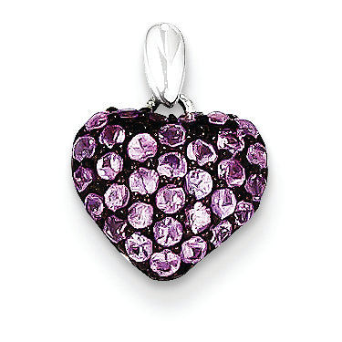 0.5 Carat 14K White Gold Pink Sapphire Pendant