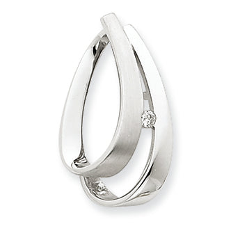 14K White Gold Diamond Pendant