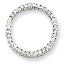 0.3 Carat 14K White Gold Diamond Circle Pendant