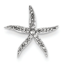 0.1 Carat 14K White Gold Diamond Star Fish Pendant