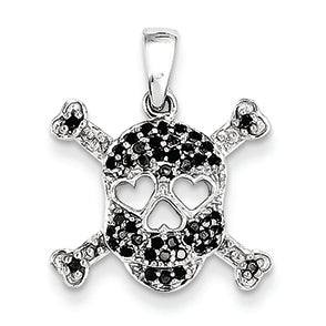 0.2 Carat 14K White Gold Black Diamond Pendant