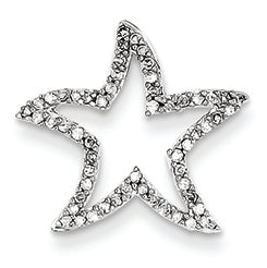 0.2 Carat 14K White Gold Diamond Star Pendant