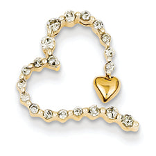 0.2 Carat 14K Gold Diamond Heart Slide