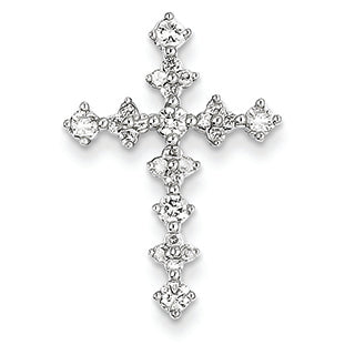 0.5 Carat 14K White Gold Diamond Passion Cross Pendant