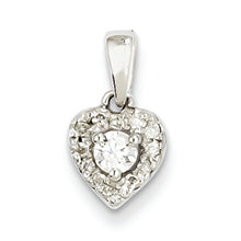 0.3 Carat 14K White Gold Diamond Heart Pendant