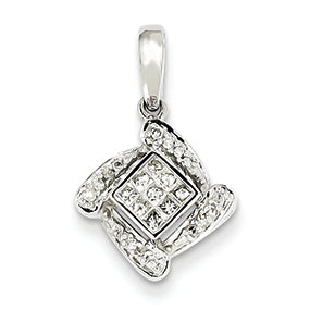 0.2 Carat 14K White Gold Diamond Pendant