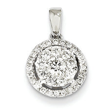 0.5 Carat 14K White Gold Diamond Pendant