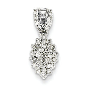 0.5 Carat 14K White Gold Diamond Pendant