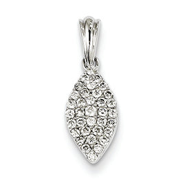 0.3 Carat 14K White Gold Diamond Marquise Shape Pendant
