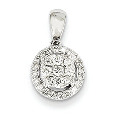 0.3 Carat 14K White Gold Diamond Round Pendant