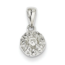 0.1 Carat 14K White Gold 0.13ct Diamond Round Pendant