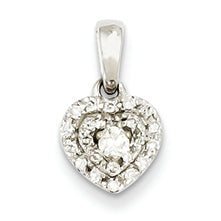 0.2 Carat 14K White Gold Diamond Heart Pendant