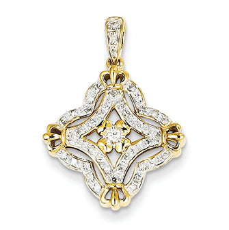 0.2 Carat 14K Gold Yellow Gold Diamonds Pendant