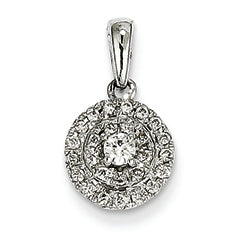 0.3 Carat 14K White Gold Diamond Round Pendant