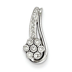 0.1 Carat 14K White Gold Diamond Slide Pendant
