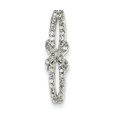0.3 Carat 14K White Gold Diamond Fancy Slide Pendant
