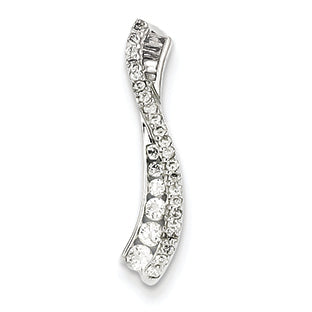 0.3 Carat 14K White Gold 0.25ct Diamond Journey Pendant