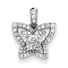 0.4 Carat 14K White Gold Diamond Butterfly Pendant