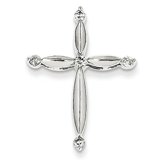 0.2 Carat 14K White Gold & Diamond Heart Pendant Slide