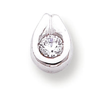 0.3 Carat 14K White Gold Diamond Chain Slide