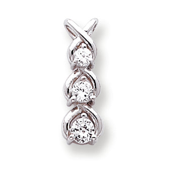 0.6 Carat 14K White Gold Diamond chain slide