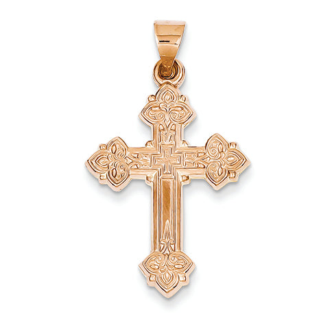14K Gold Rose Gold Cross Pendant