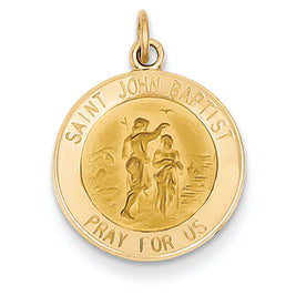 14K Gold Saint John Baptist Medal Charm