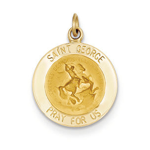 14K Gold Saint George Medal Charm