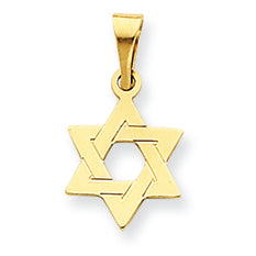 14K Gold Star of David Pendant