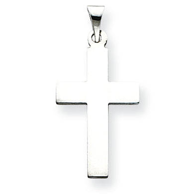 14K White Gold Cross Pendant
