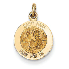 14K Gold Saint Mark Medal Charm